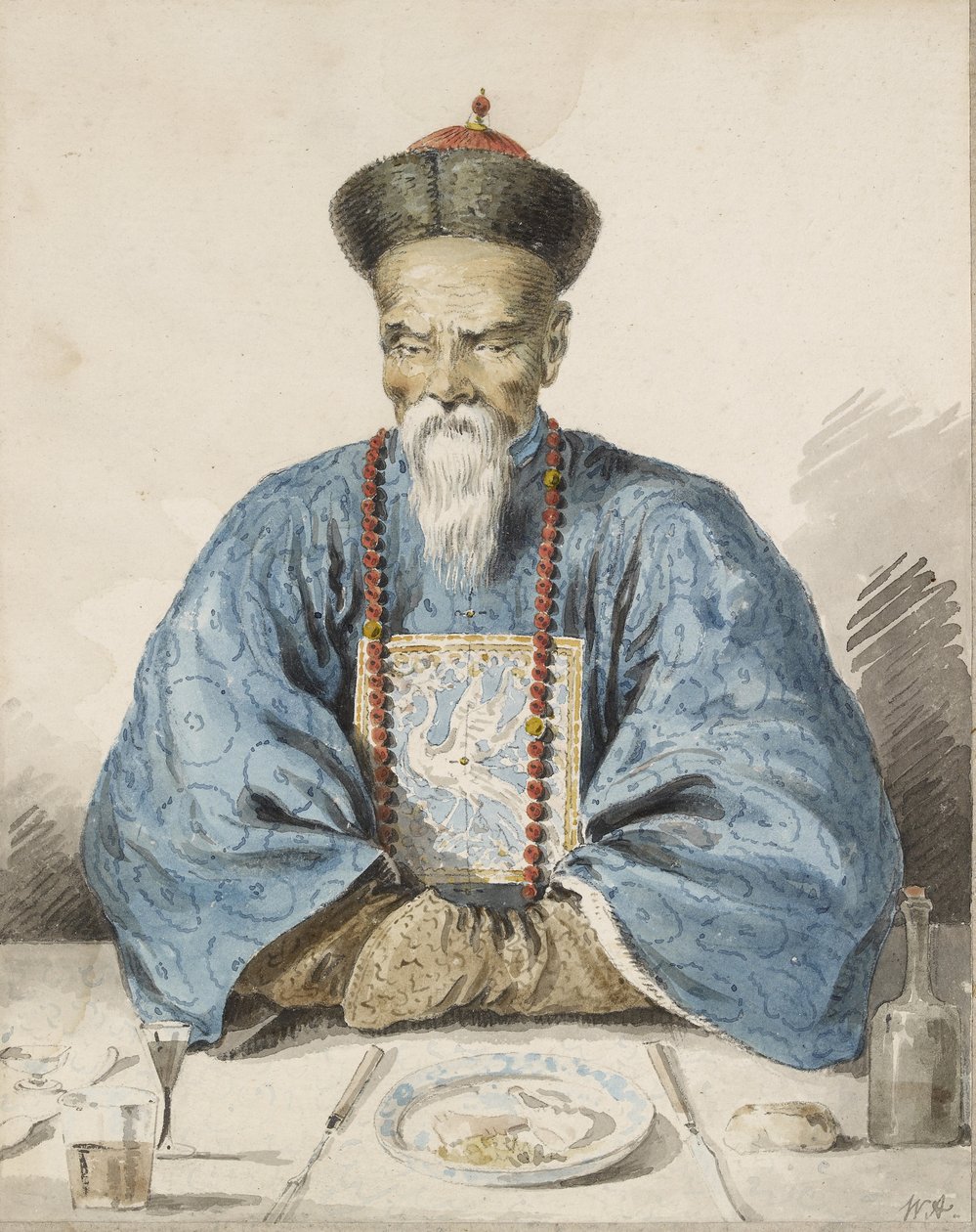 Čtyři desítka kantonu (akvarel přes grafit na papíře) od William Alexander