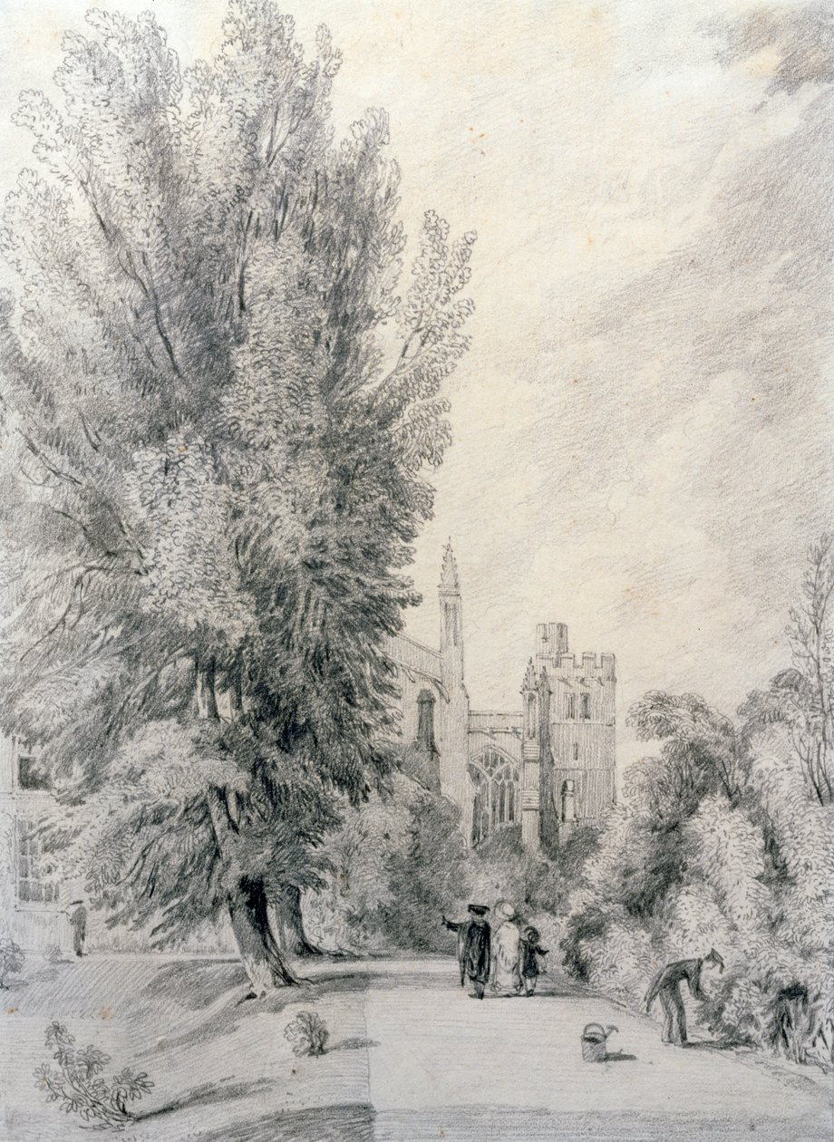 New College Garden, 1821 od William Alfred Delamotte