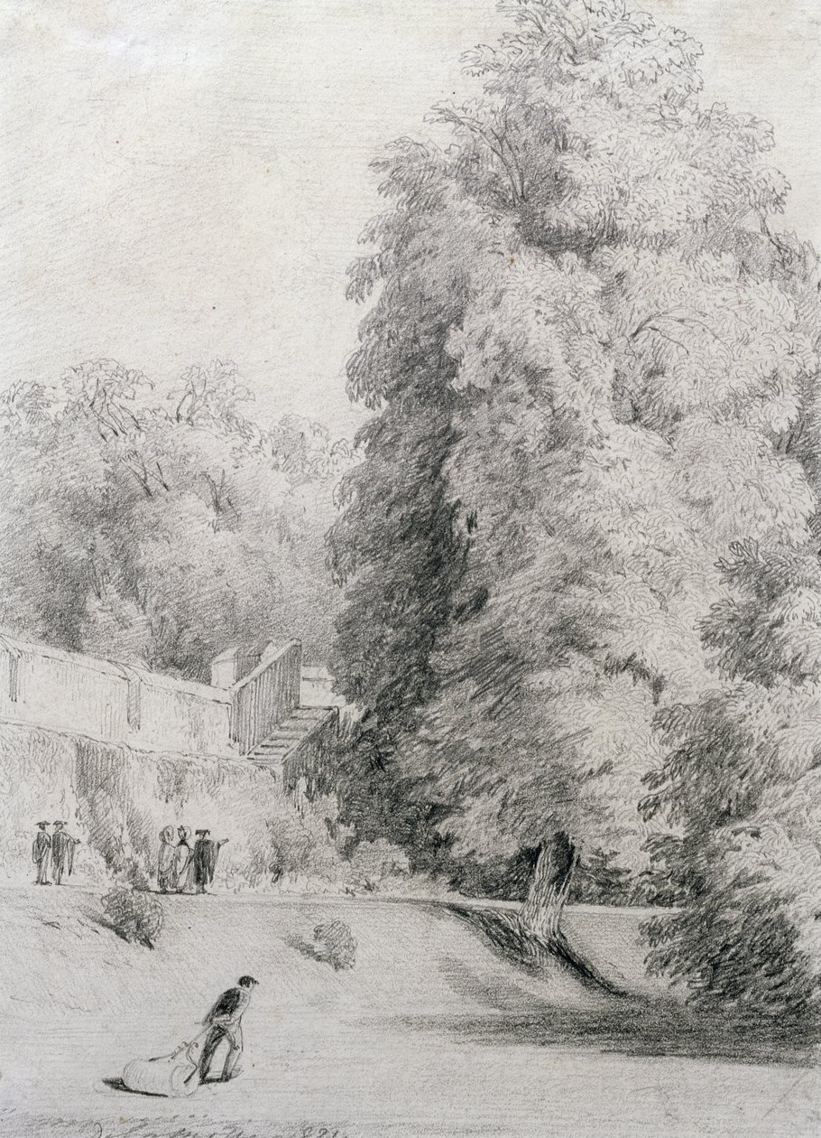New College Garden, 1821 od William Alfred Delamotte
