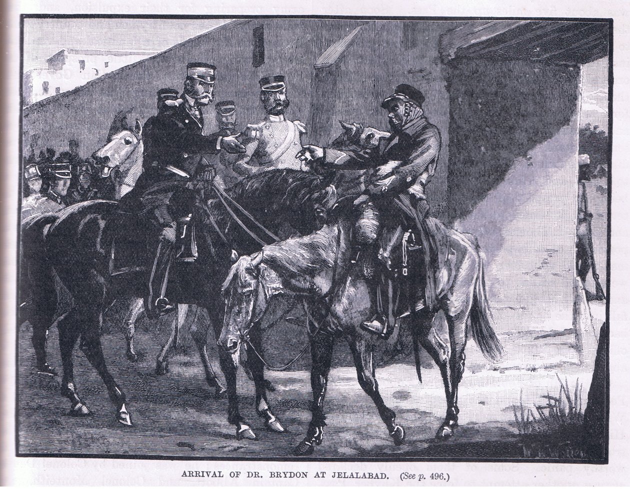 Příjezd Brydona do JelalabAD AD 1842 od William Barnes Wollen