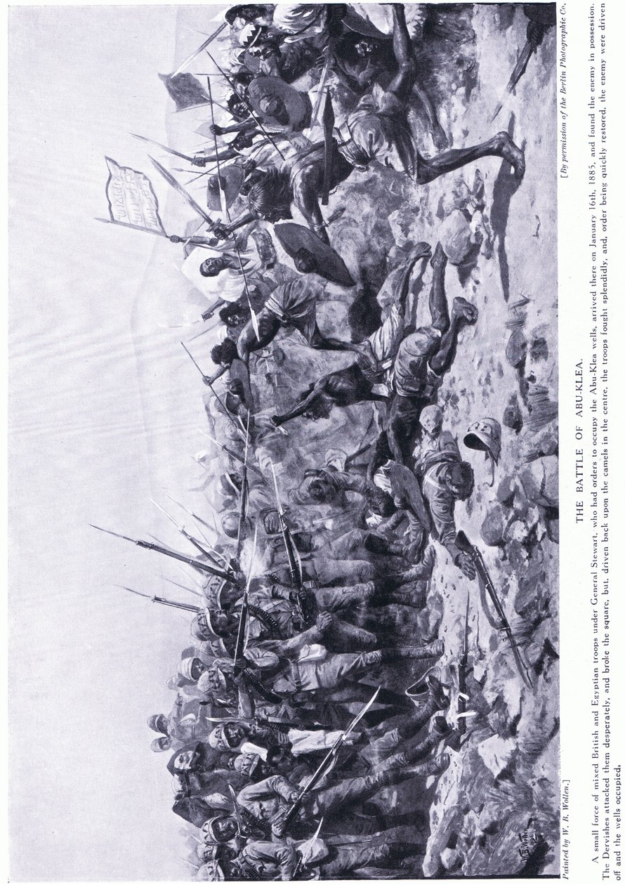 Bitva u Abu-Klea 16. ledna 1885 našeho letopočtu, kolem roku 1920 od William Barnes Wollen