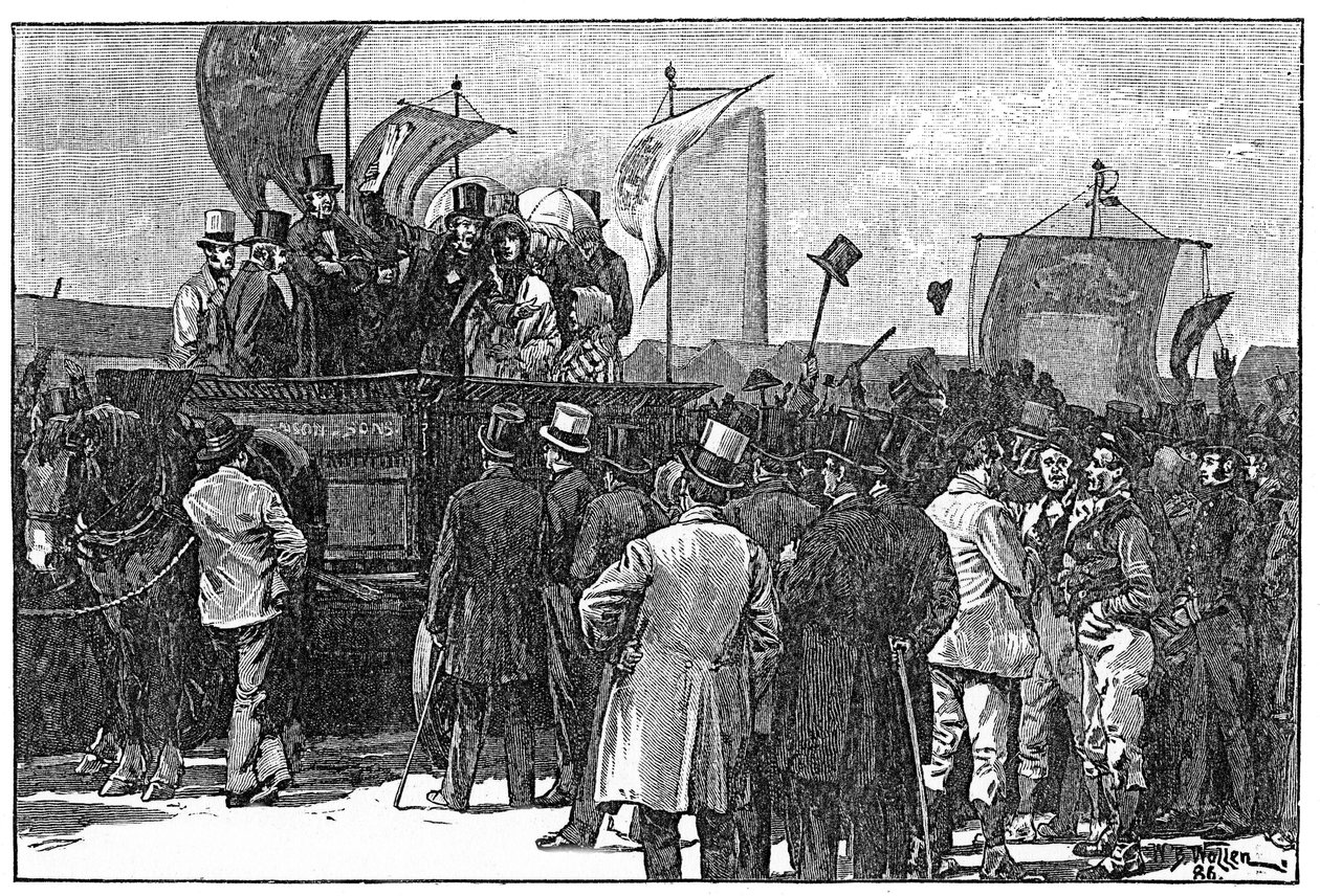 Chartistická demonstrace na Kennington Common, 10. dubna 1848, 1886 od William Barnes Wollen