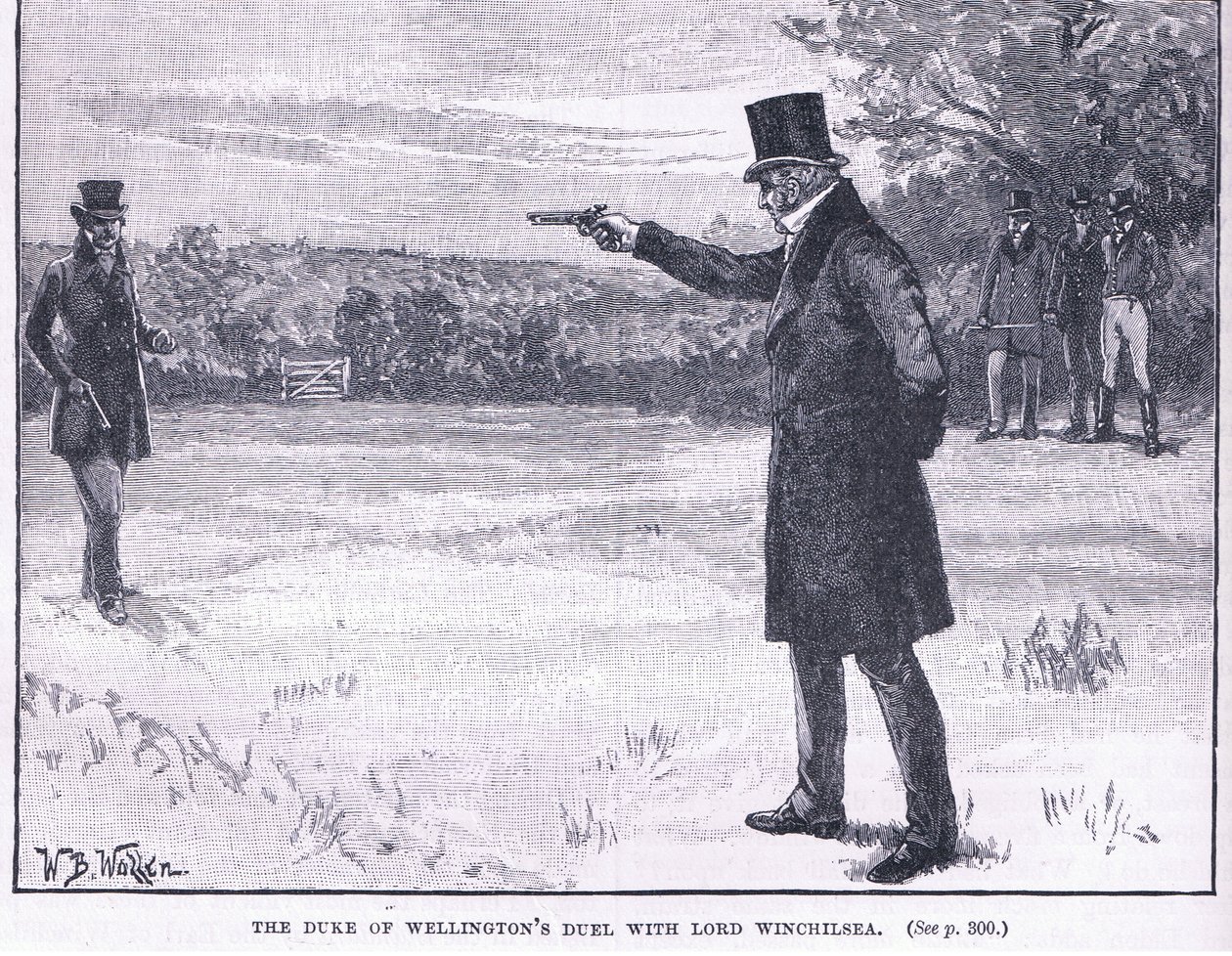 Souboj vévody z Wellingtonu s lordem Winchilsea 1829 od William Barnes Wollen
