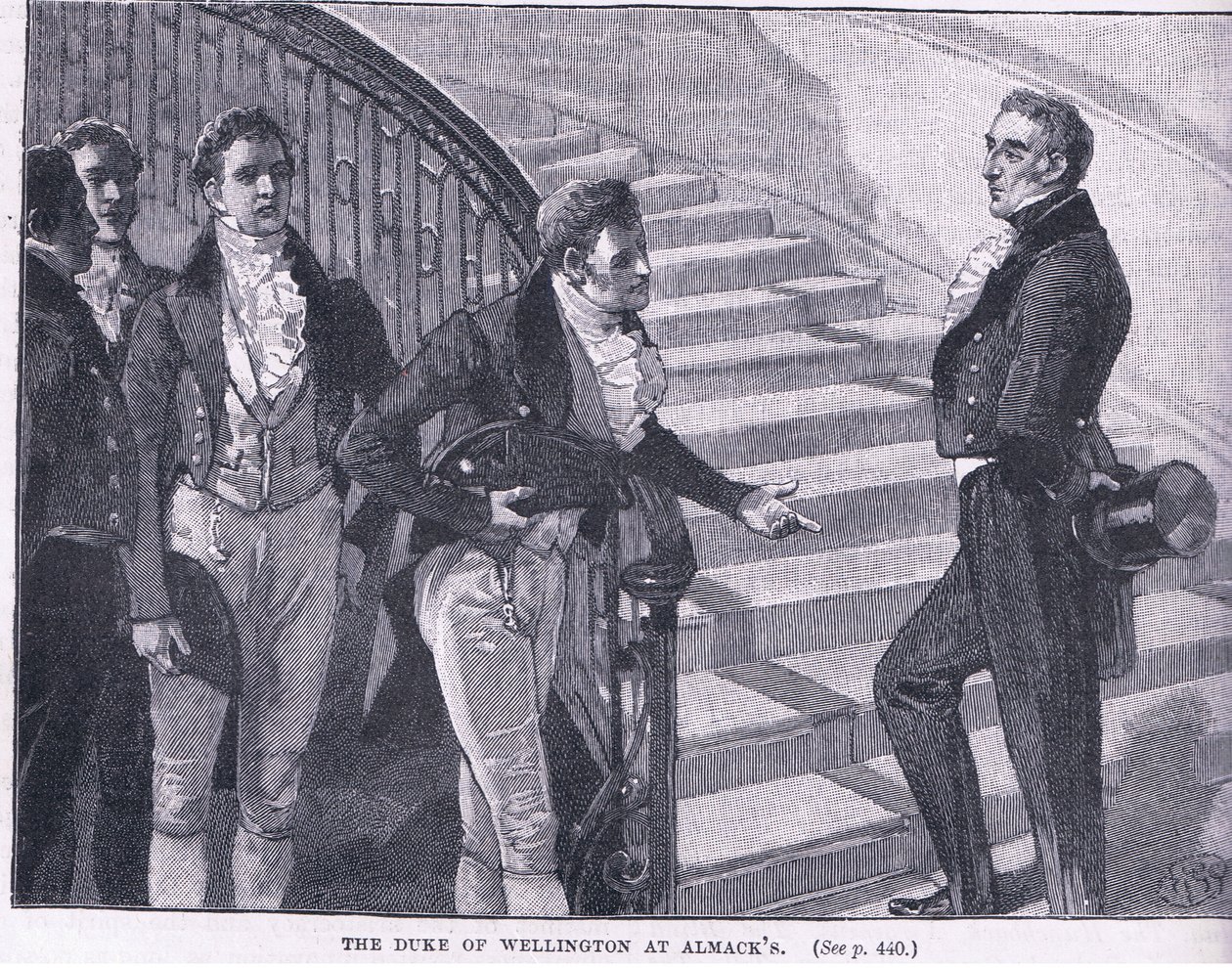 Vévoda z Wellingtonu v Almacks AD 1830 od William Barnes Wollen
