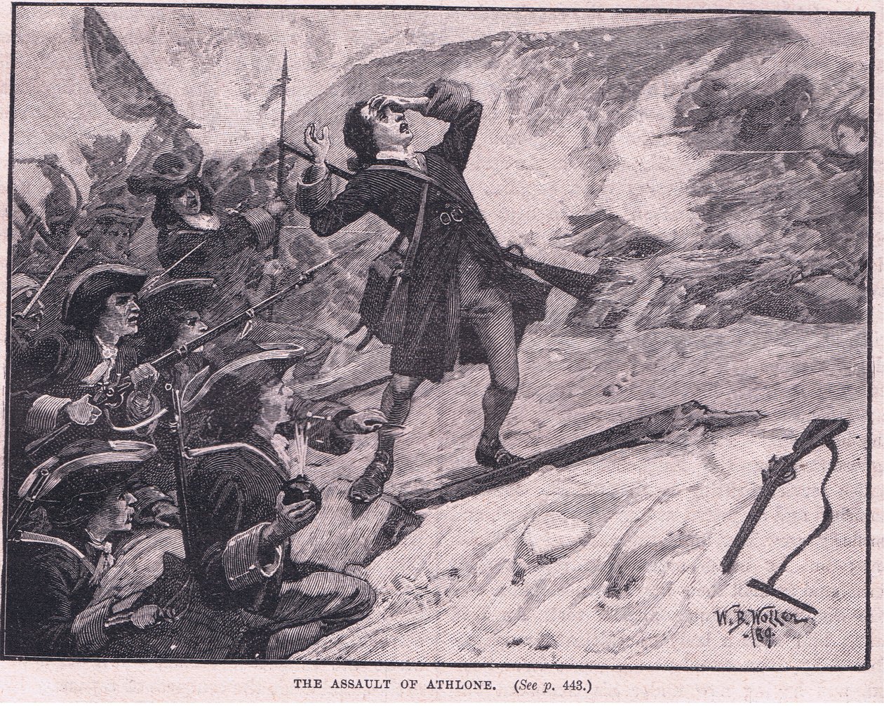 Útok na Athlone AD 1691 od William Barnes Wollen