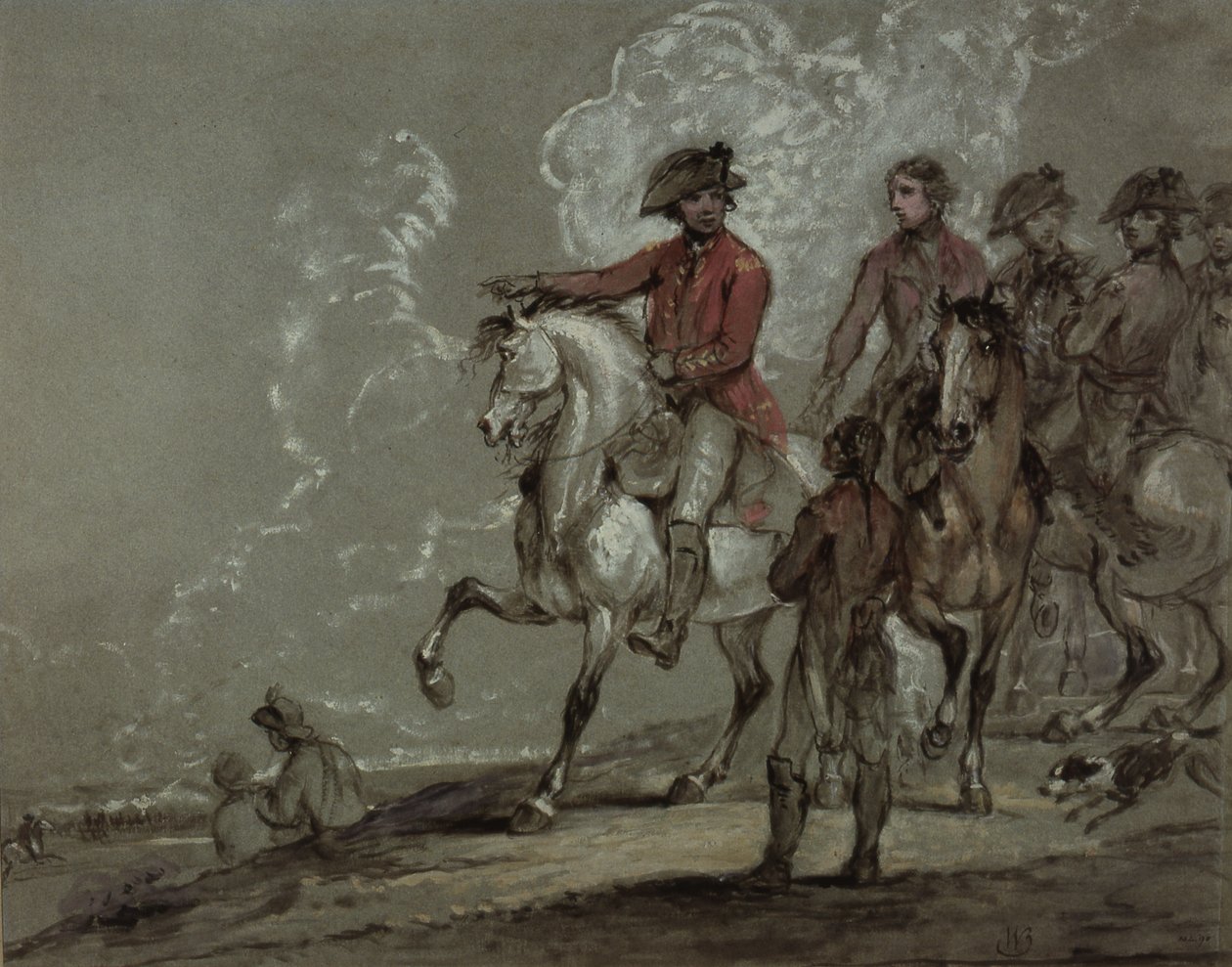 Král Jiří III., recenze 10. dragounů od William Beechey