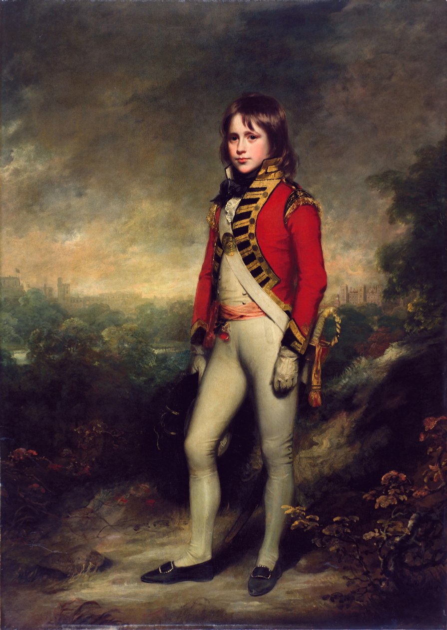 Mistr James Hatch jako obsluha maršála v Montem Etonu od William Beechey