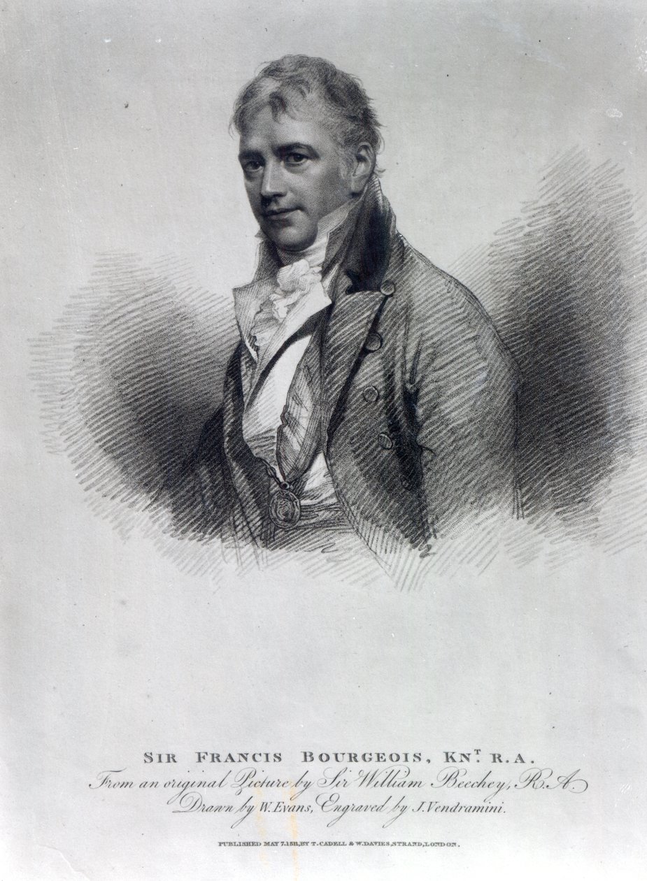 Sir Francis Bourgeois, podle kresby W. Evanse, ryl J. Vendramini, 1811 od William Beechey
