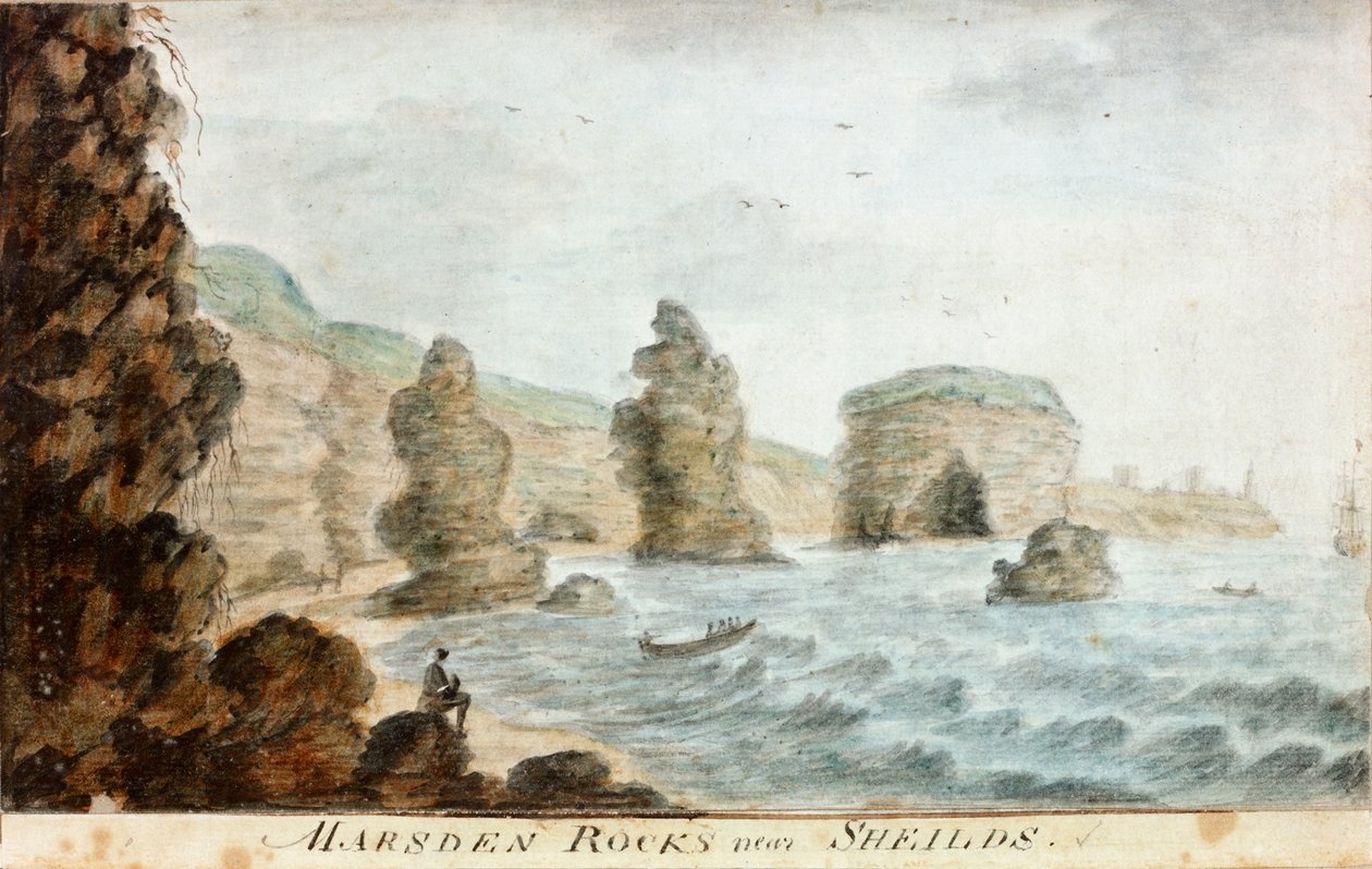 Marsdenské skály poblíž Shields od William Beilby