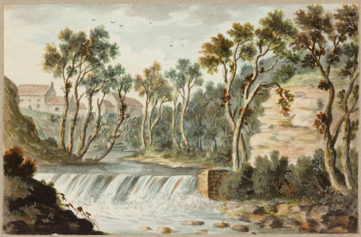 Northumberland Scene (tužka a akvarel na papíře) od William Beilby