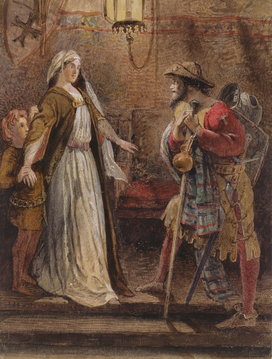 Návrat z dlouhé křížové výpravy, 1861 od William Bell Scott