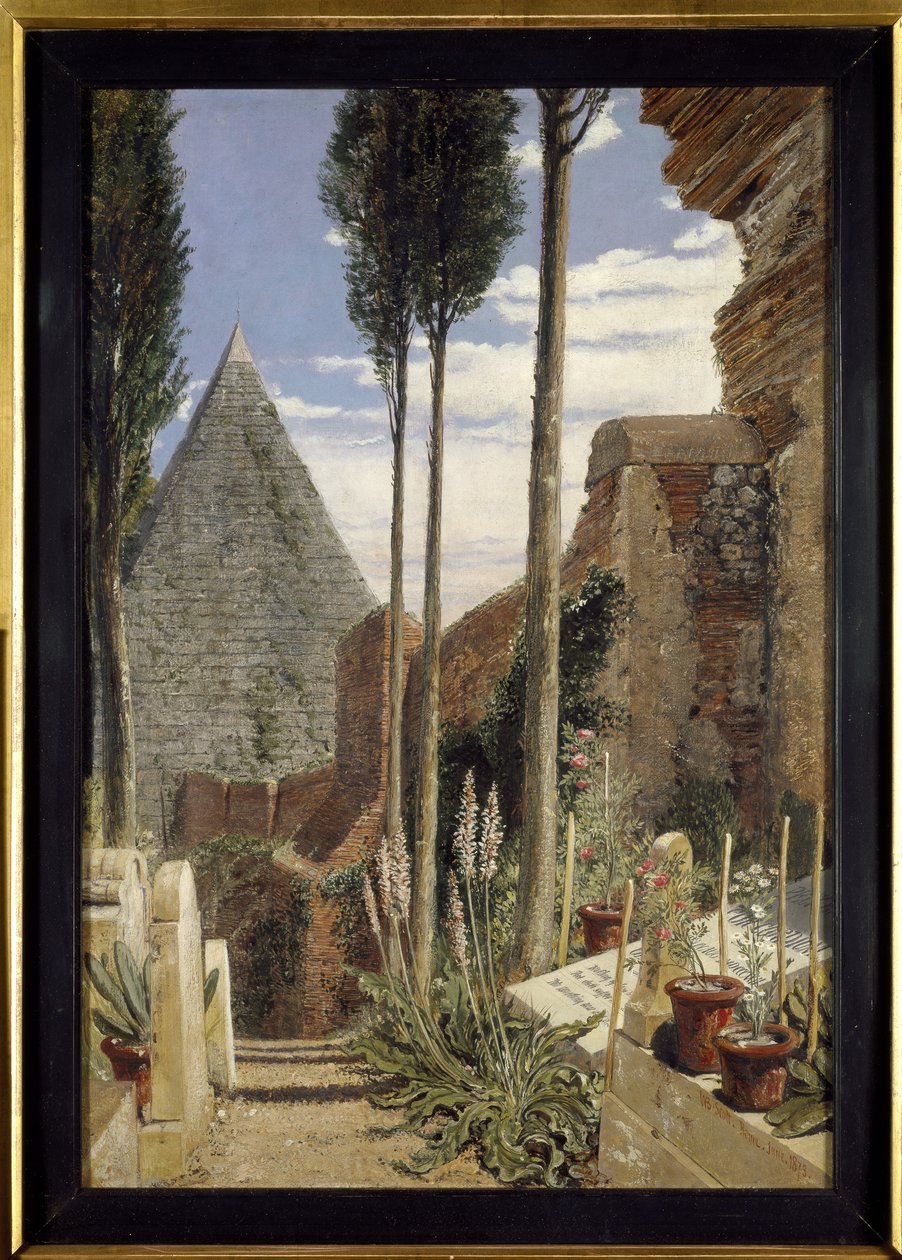 Shelleyho hrob na Novém protestantském hřbitově v Římě, 1873 od William Bell Scott