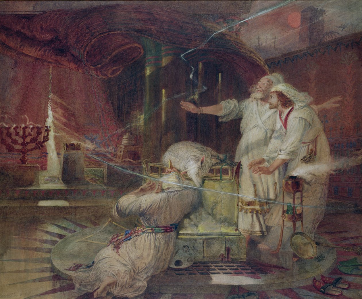 Trhání závoje, 1869 od William Bell Scott