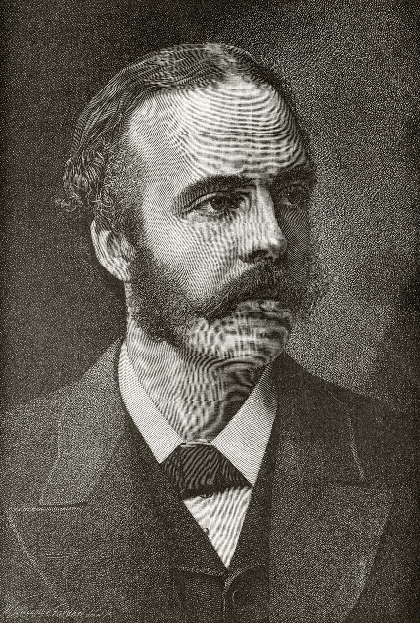 Arthur James Balfour, z časopisu The English Illustrated Magazine, 1891-92 od William Biscombe Gardner