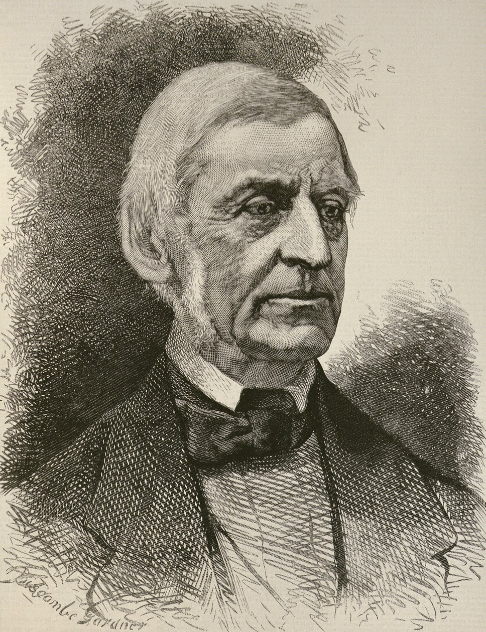 Zesnulý Ralph Waldo Emerson (1803-82), z „The Illustrated London News“, 6. května 1882 od William Biscombe Gardner