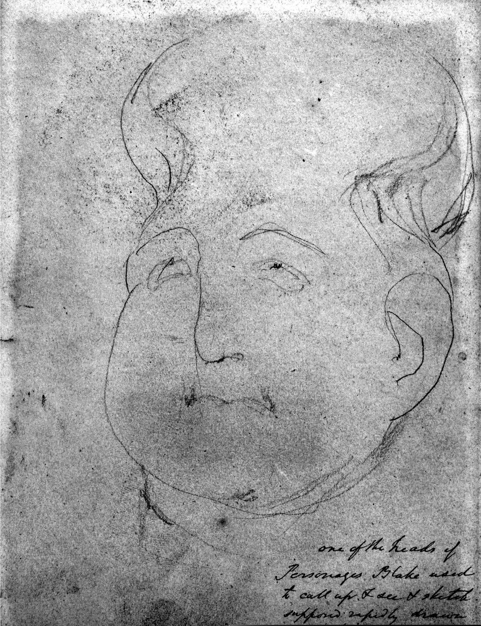 Vizionářská hlava od William Blake