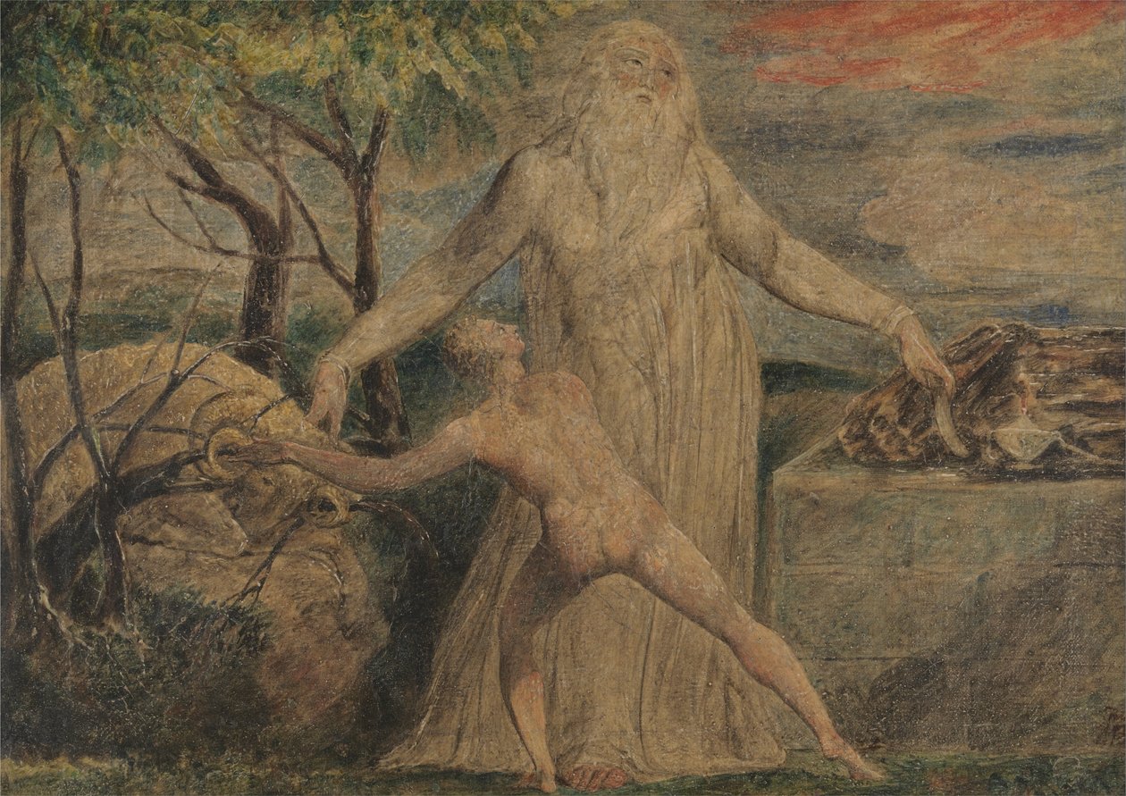 Abraham a Izák od William Blake