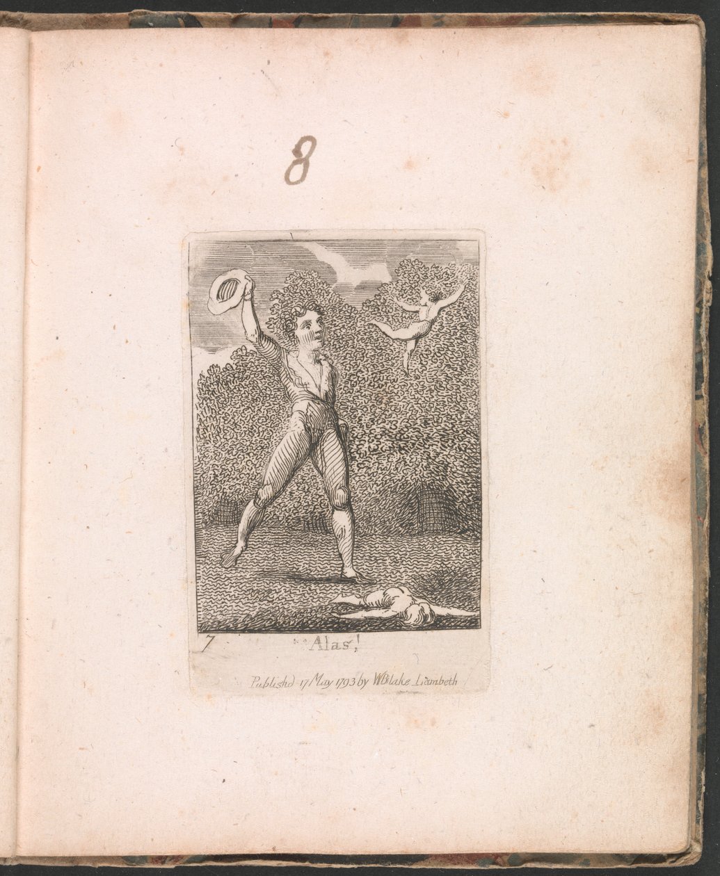 Bohužel, talíř 9 z For Children. Brány ráje, 1793 od William Blake