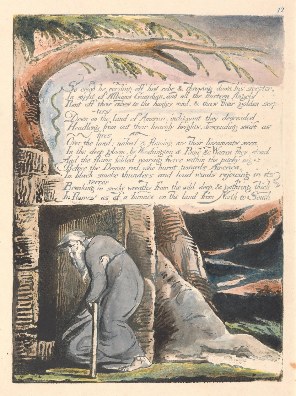 Amerika. Proroctví, talíř 14, tak plakal ... od William Blake