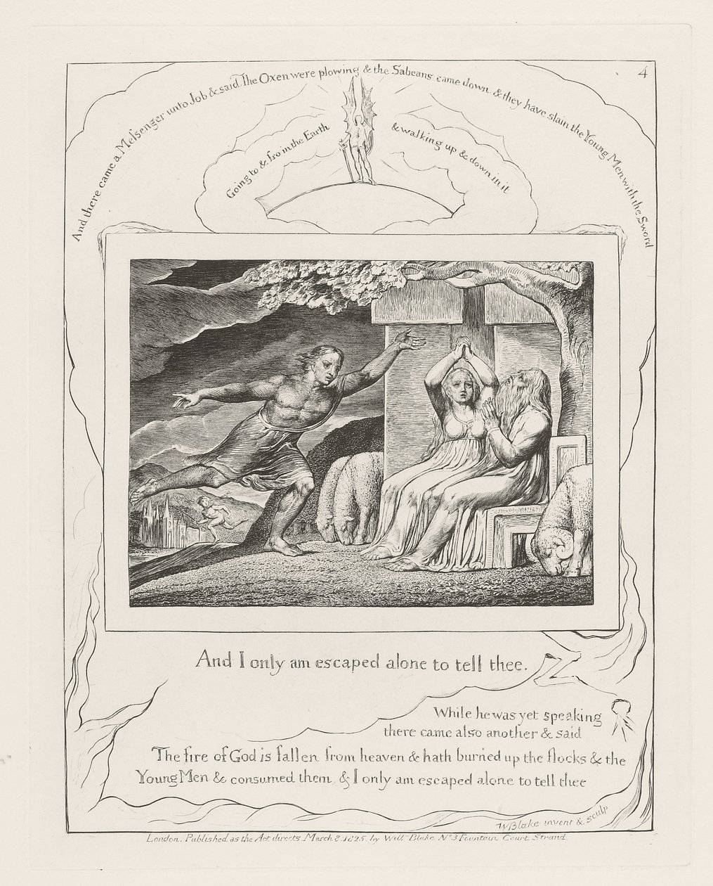A utekl jsem jen sám, abych ti to řekl., 1825 od William Blake