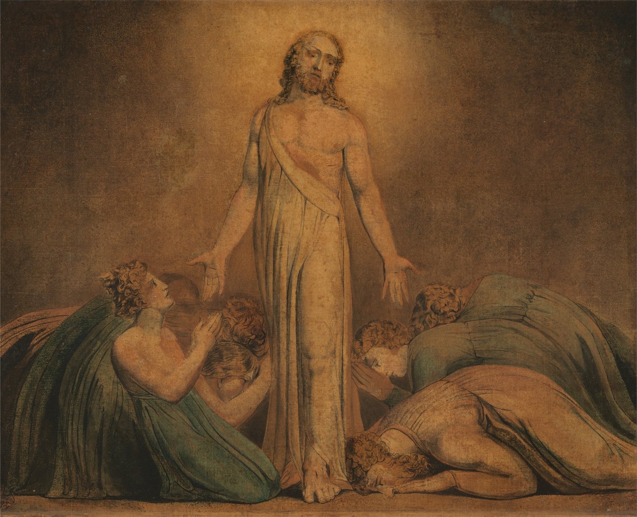 Kristus zjevující se apoštolům po vzkříšení od William Blake