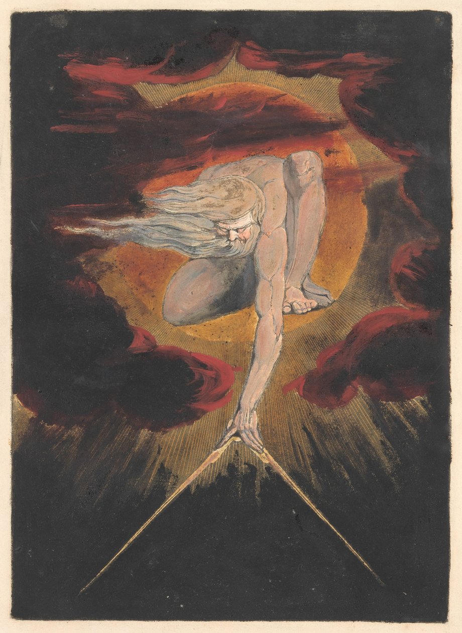 Evropa. Prophecy, Plate 1, Frontispiece od William Blake