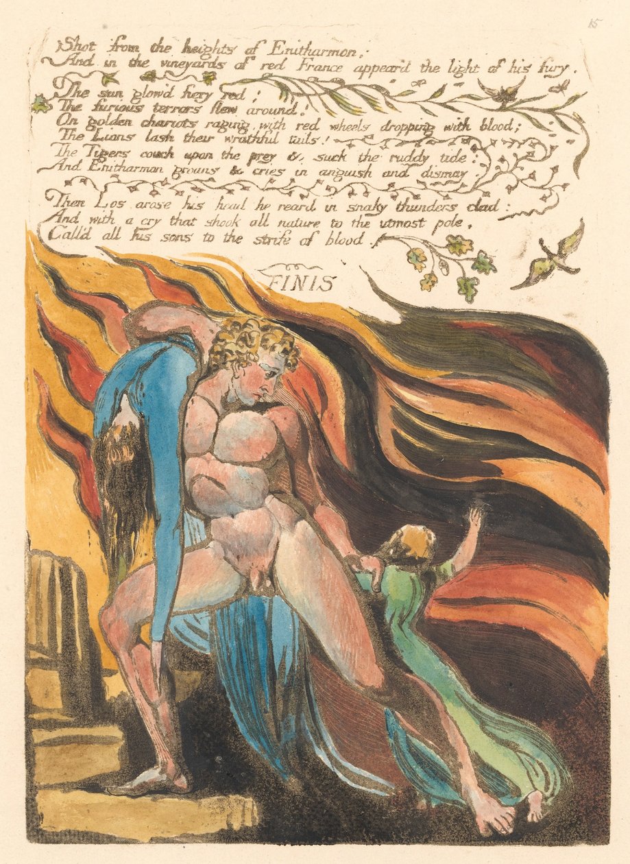 Evropa. Proroctví, talíř 17, výstřel z výšek. . . . (Bentley 18) od William Blake