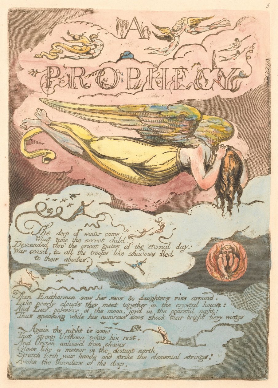 Evropa. Proroctví, talíř 5, od William Blake