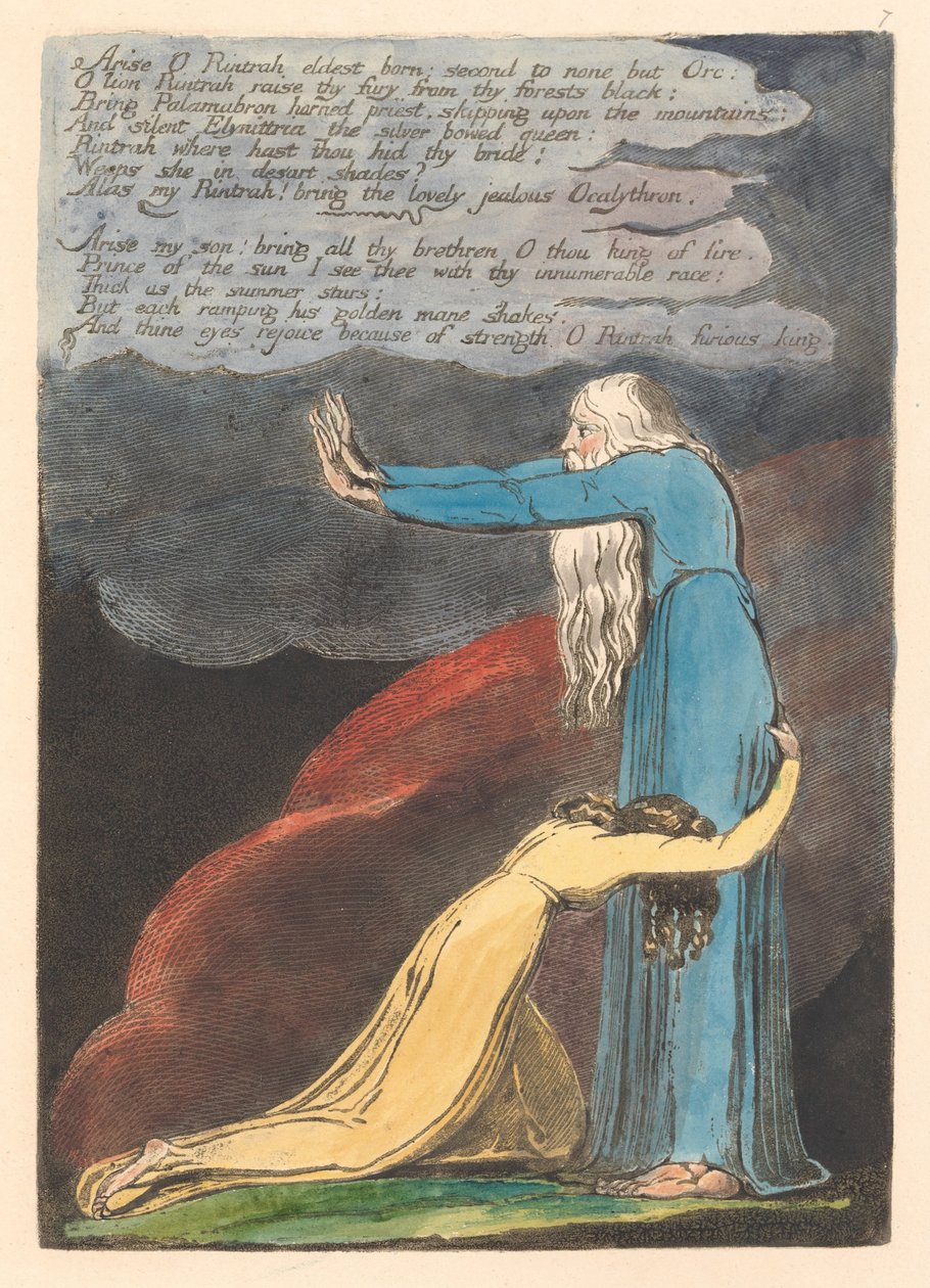 Evropa. Prophecy, Plate 9, Arise O Rintrah. . . . (Bentley 11) od William Blake