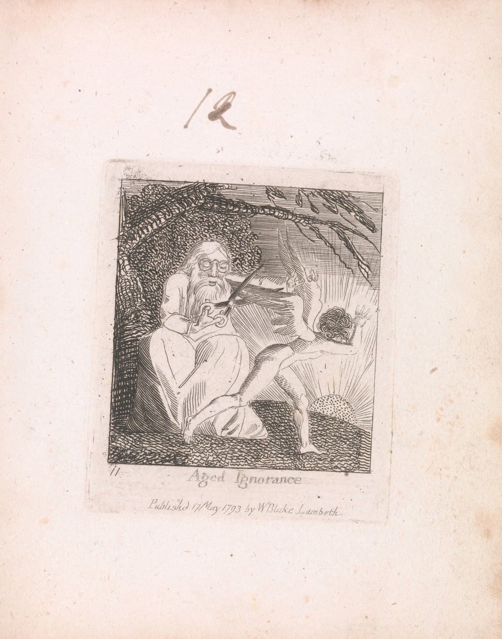 Pro děti. Brány ráje, talíř 13, Aging Ignorance od William Blake
