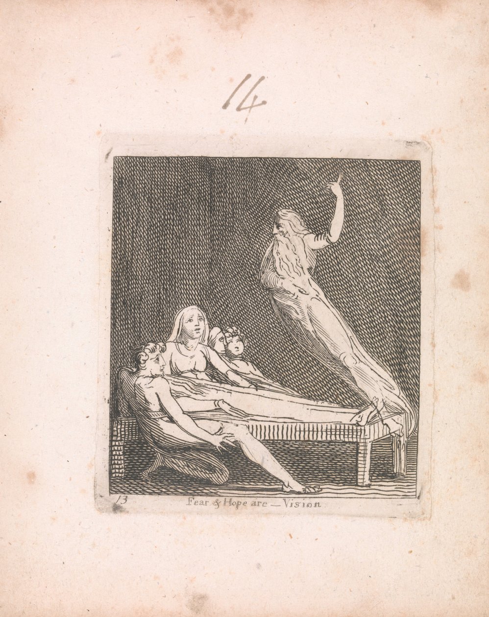Pro děti. Brány ráje, talíř 15, strach a naděje jsou - vize od William Blake