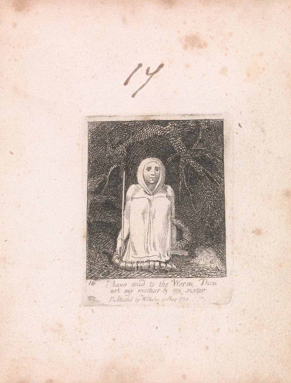Pro děti. Brány ráje, talíř 18, řekl jsem Červu. . . . od William Blake