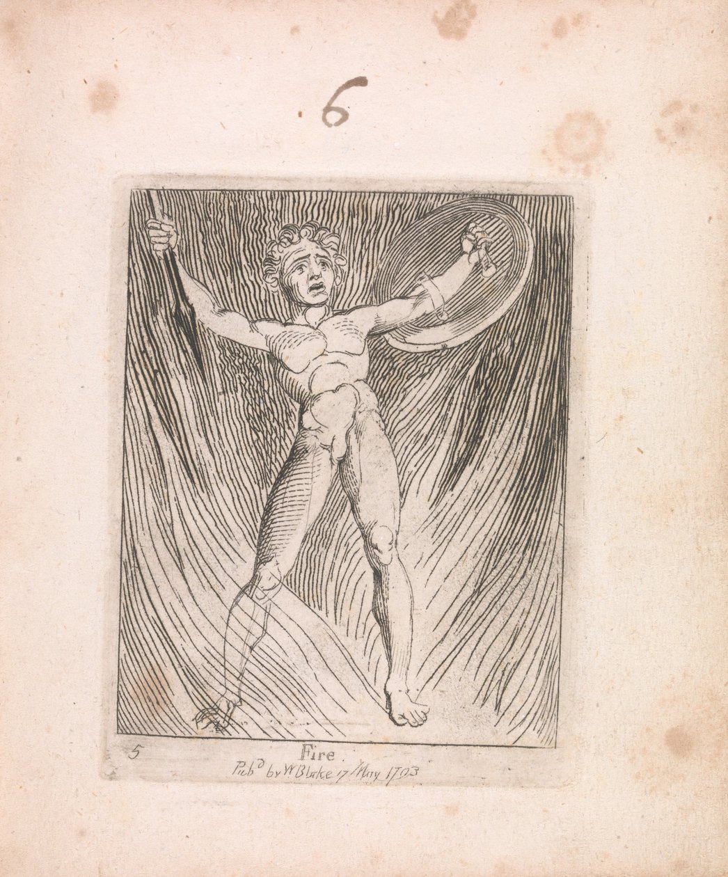 Pro děti. Brány ráje, talíř 7, oheň od William Blake