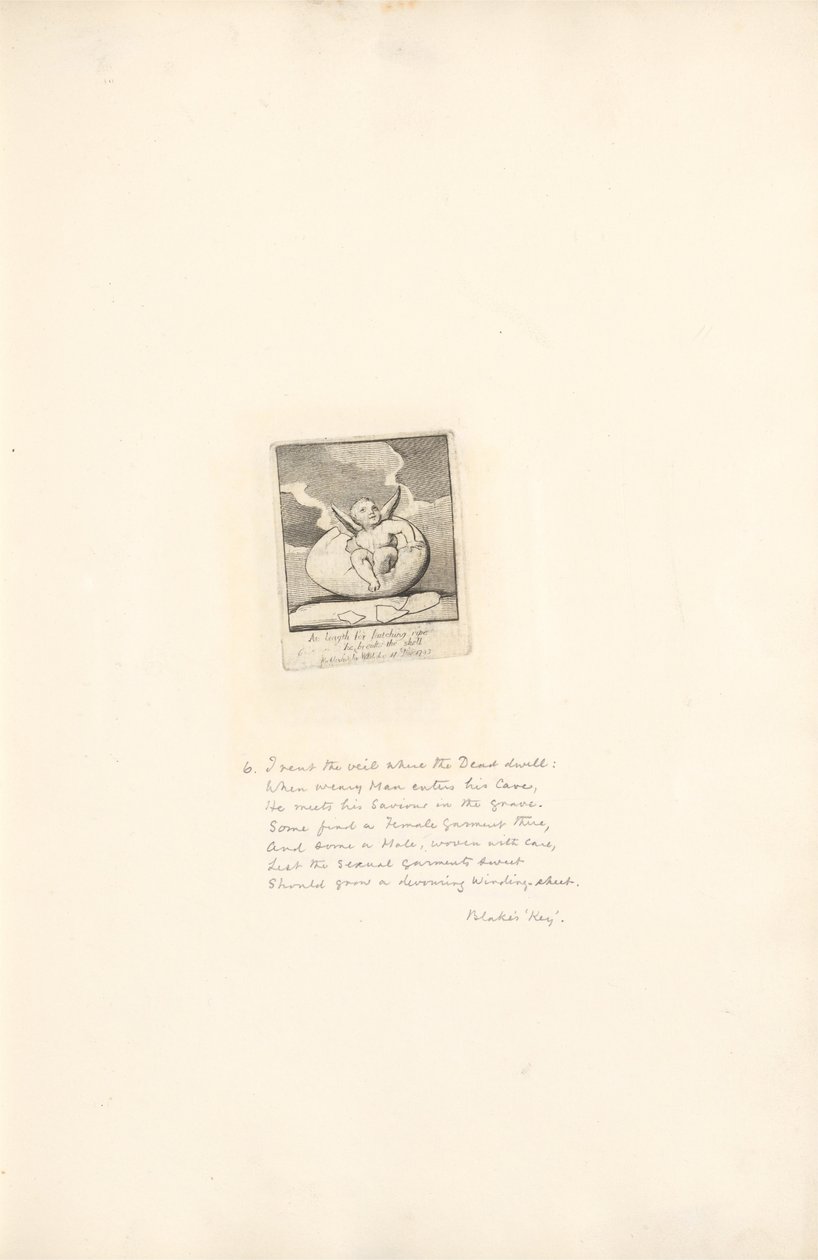 For Sexes- The Gates of Paradise, Plate 8, At long for hatching zralý láme skořápku od William Blake