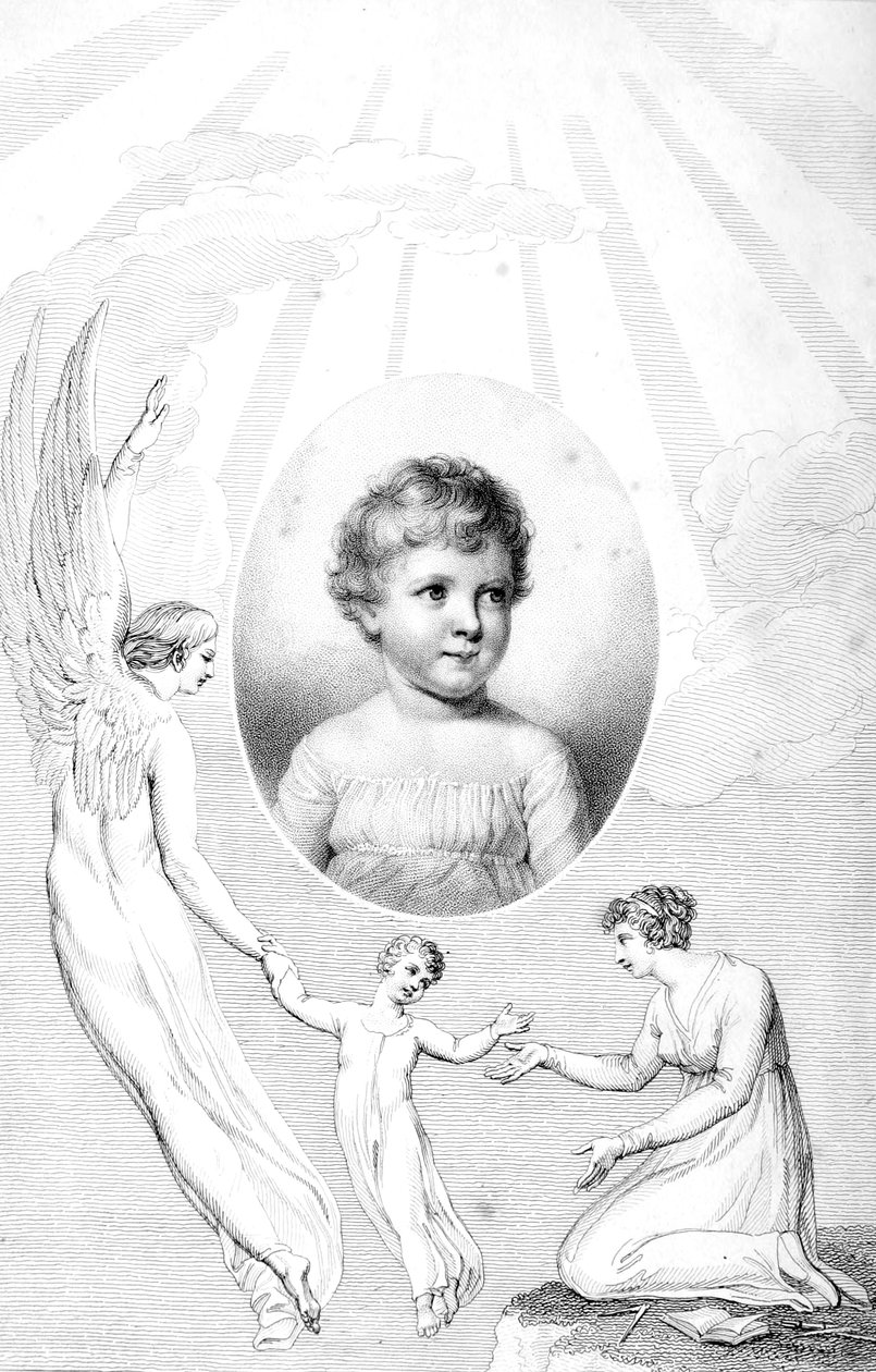 Frontispiece otcům vzpomínky na jeho dítě od William Blake