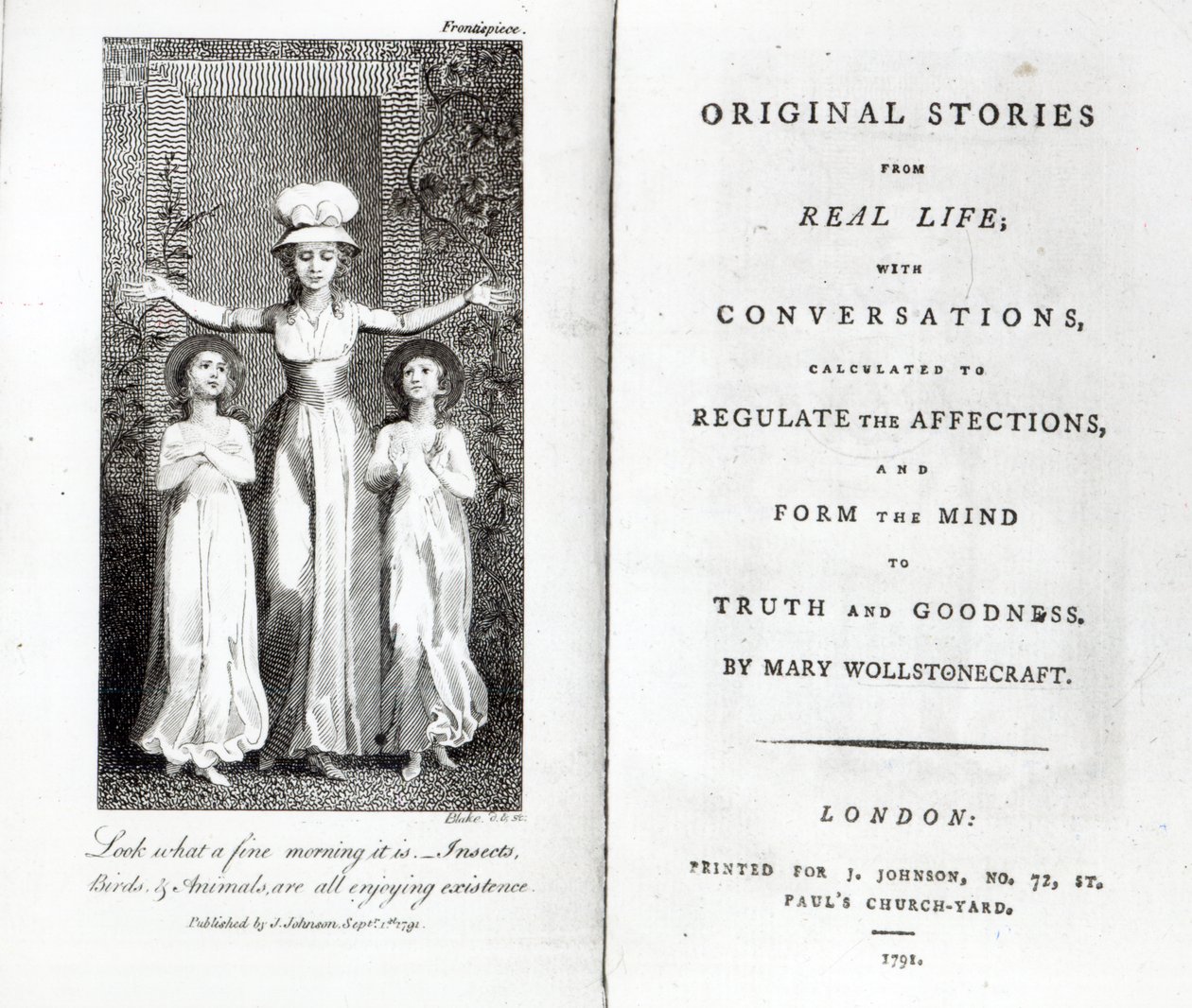 Frontispis k „Original Stories from Real Life“ od Mary Wollstonecraft, 1791 od William Blake