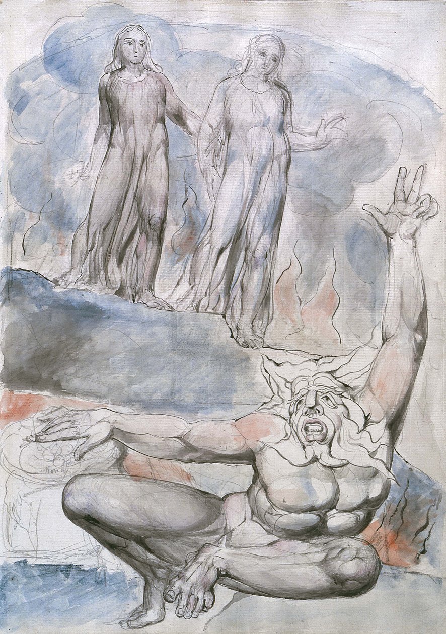 Ilustrace k Dantesově Božské od William Blake