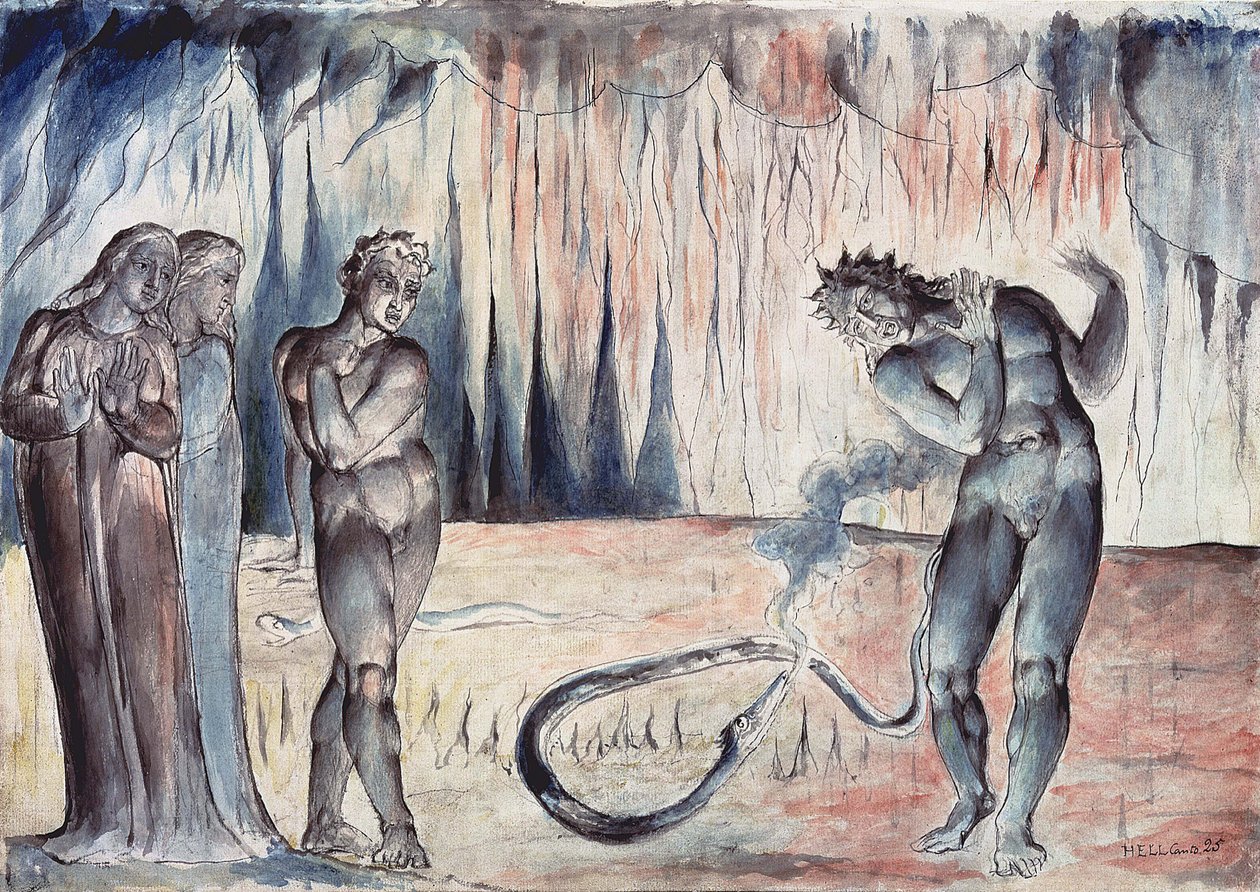 Ilustrace k Dantesově Božské od William Blake