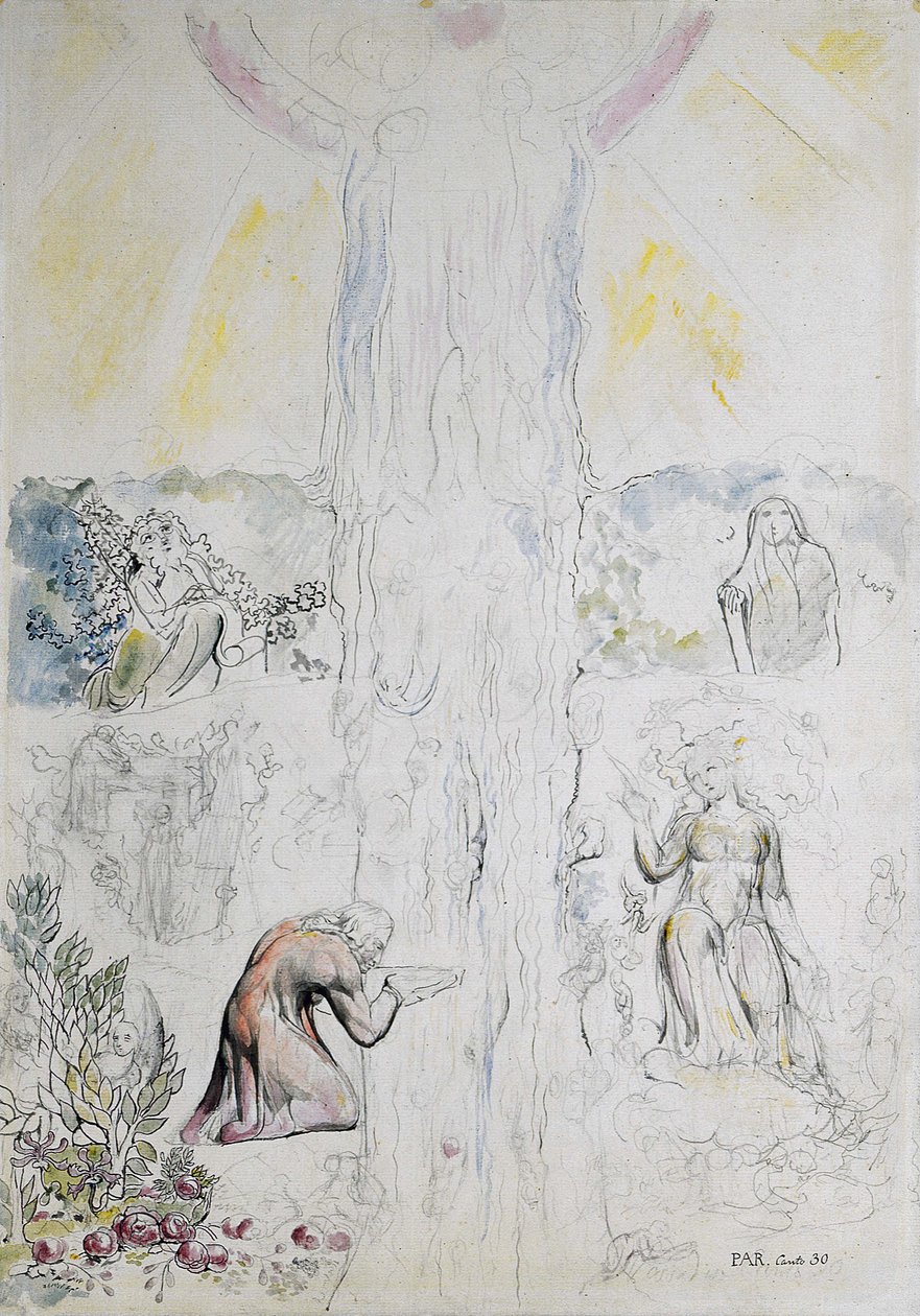 Ilustrace k Dantesově Božské od William Blake