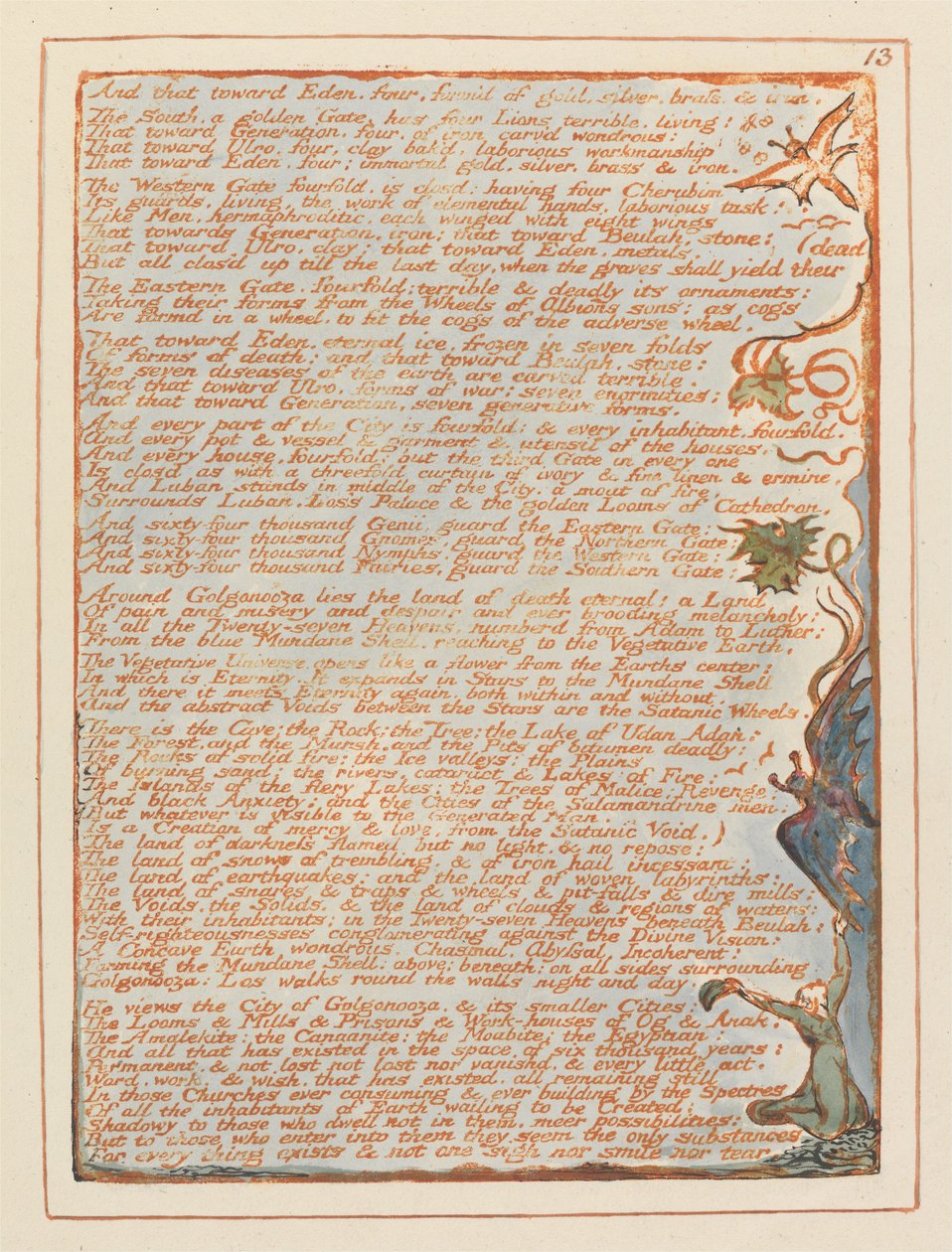 Jeruzalém, talíř 13, od William Blake