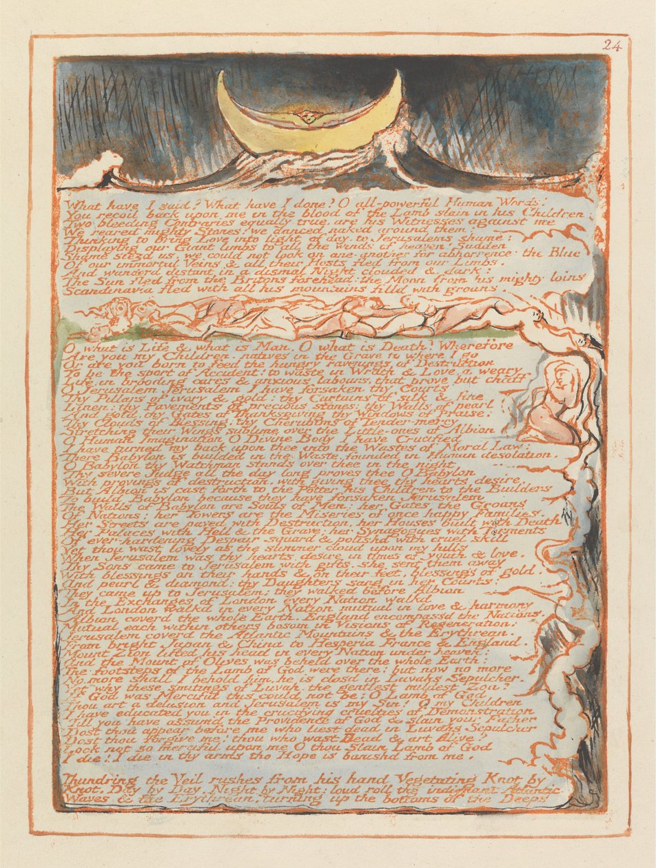 Jeruzalém, talíř 24, od William Blake