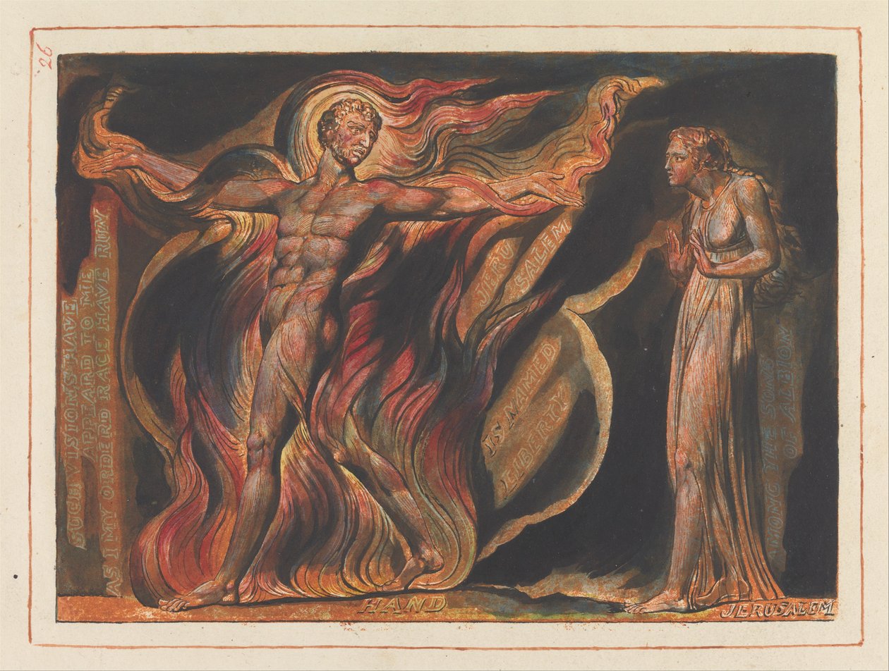 Jeruzalém, deska 26, Takové vize mají.... od William Blake