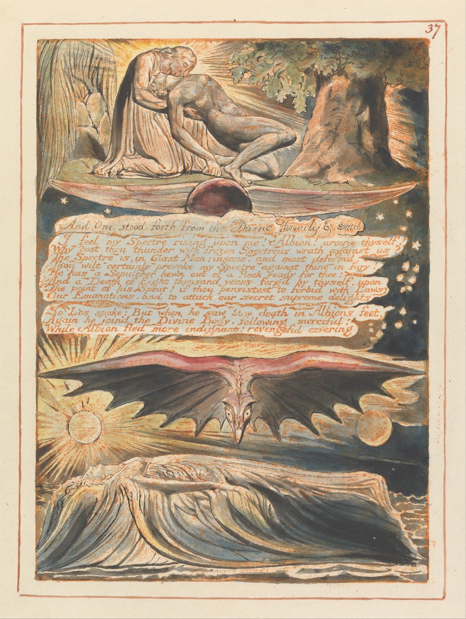 Jeruzalém, talíř 37 a jeden vynikl .... od William Blake