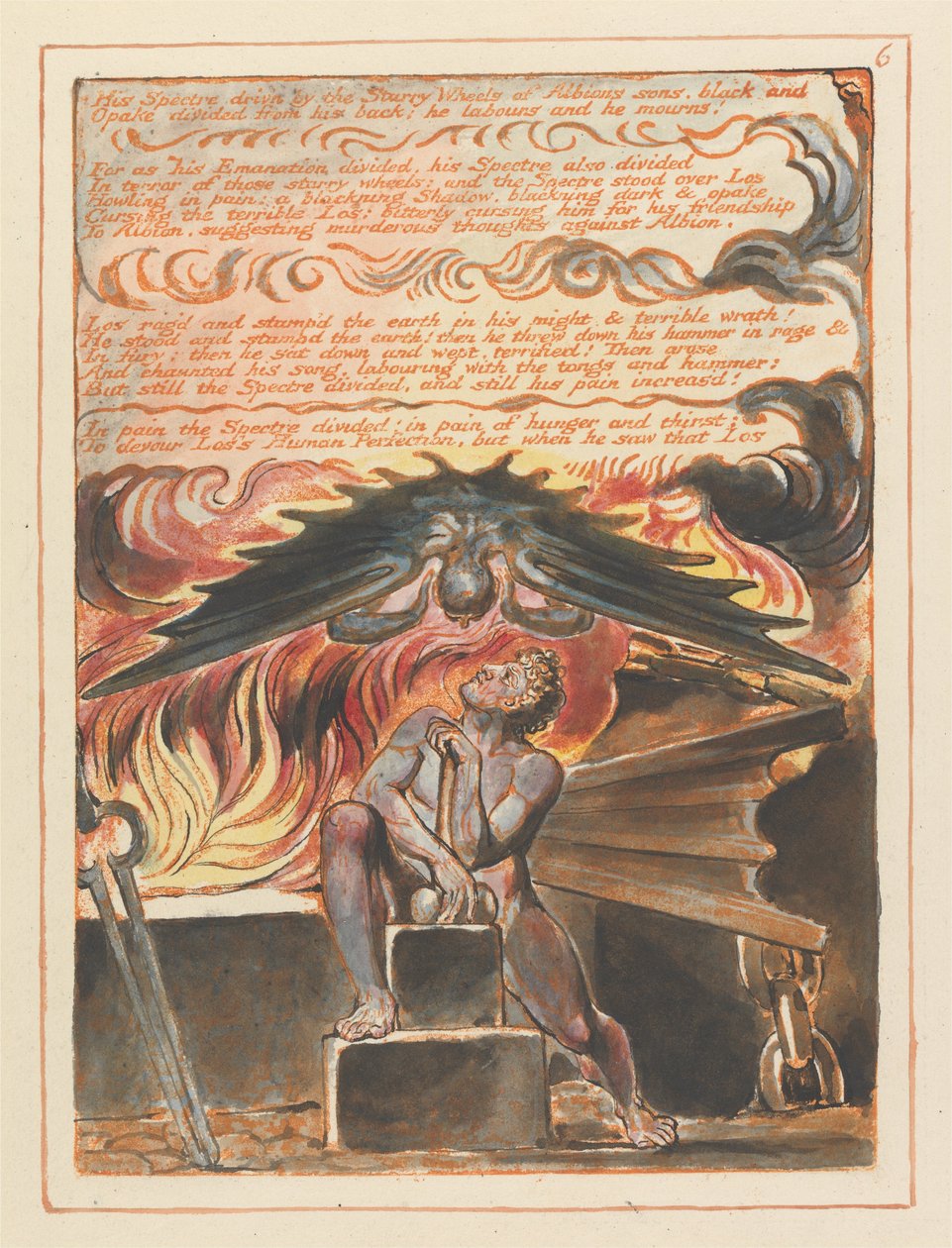 Jeruzalém, talíř 6, jeho přízrak ... od William Blake