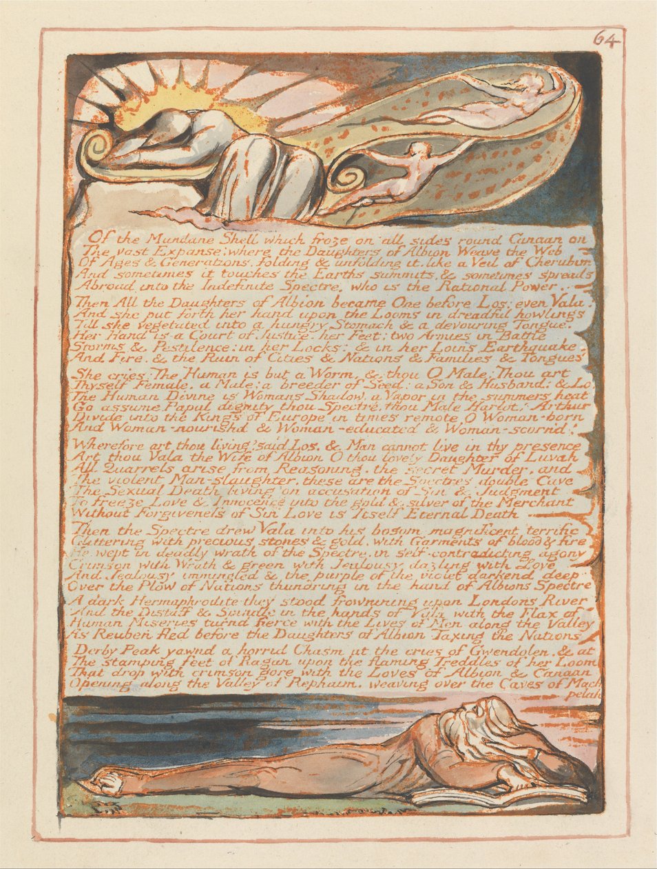 Jeruzalém, talíř 64, pozemské skořápky ... od William Blake
