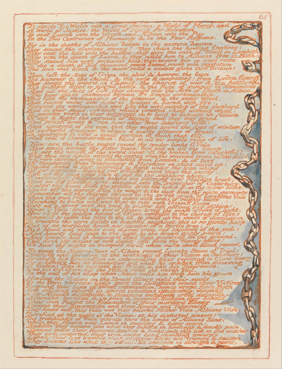 Jeruzalém, talíř 65, rozhodnout dva světy .... od William Blake