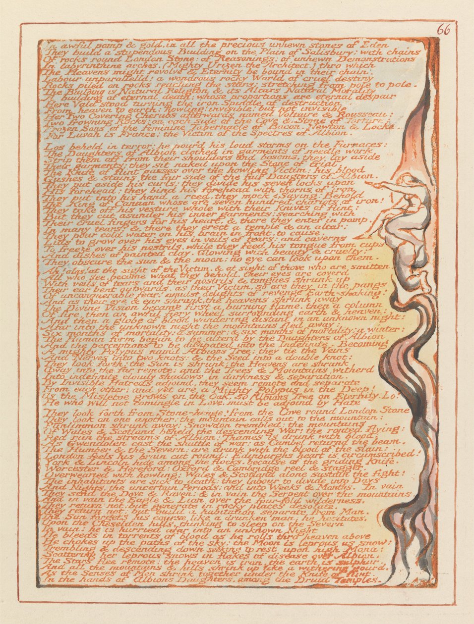 Jeruzalém, talíř 66, V hrozné okázalosti a zlatu .... od William Blake