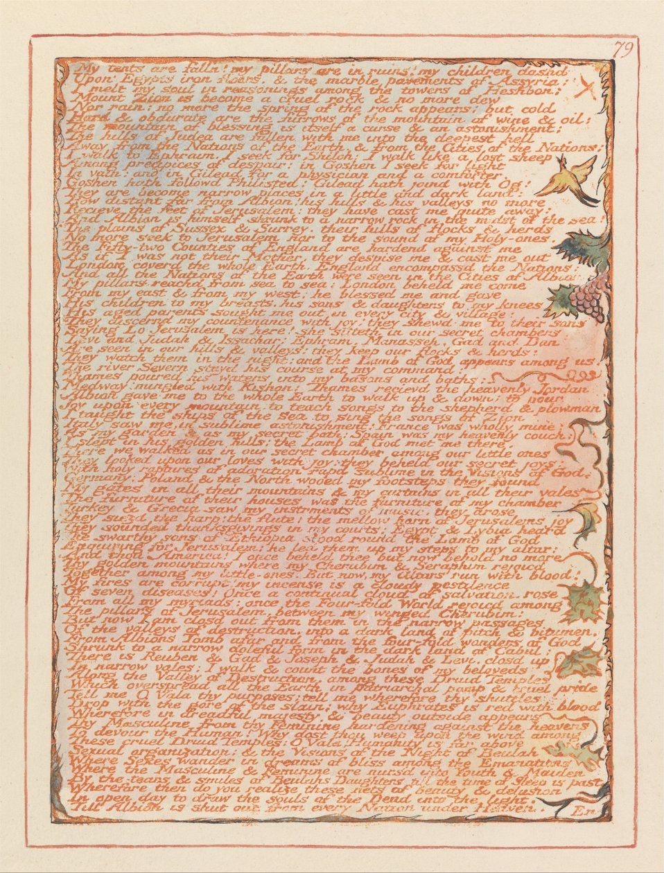 Jeruzalém, talíř 79, spadly mi stany .... od William Blake