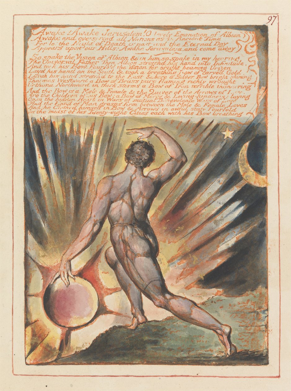 Jeruzalém, talíř 97, probuďte se! Probuďte se v Jeruzalémě .... od William Blake