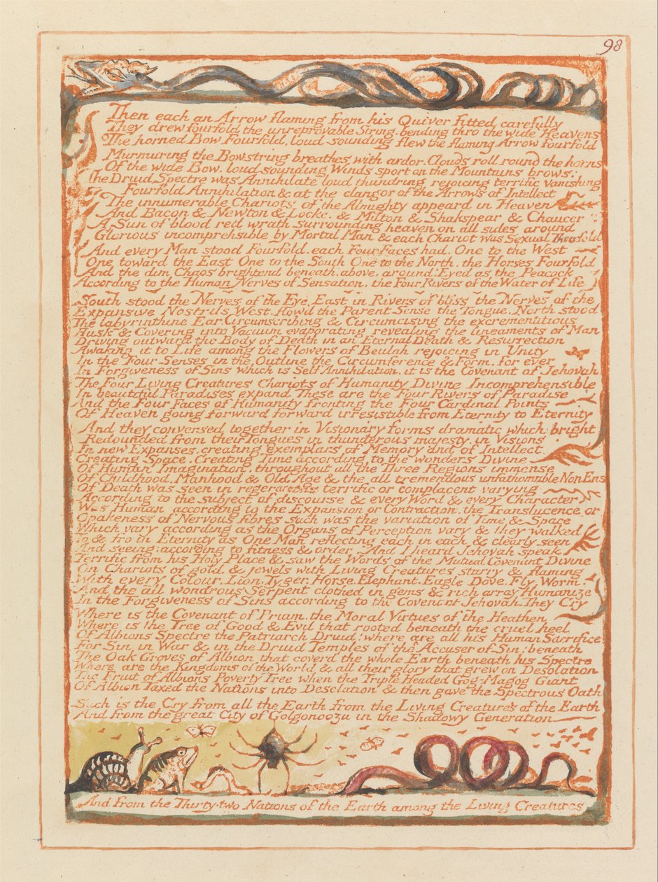 Jeruzalém, talíř 98, od William Blake